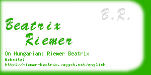 beatrix riemer business card